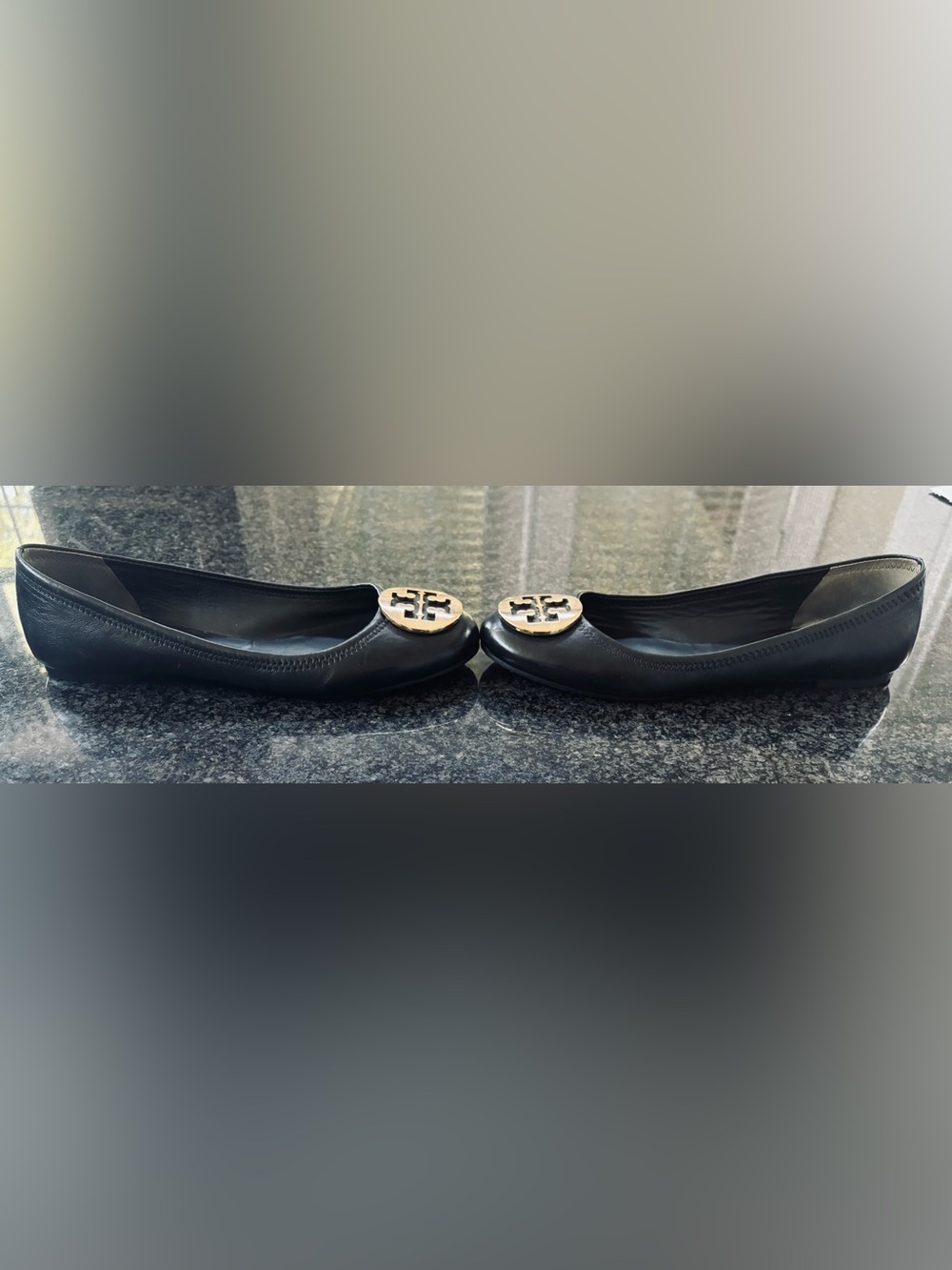 Black Tory Burch Leather Ballet Flats – Very Good Condition
